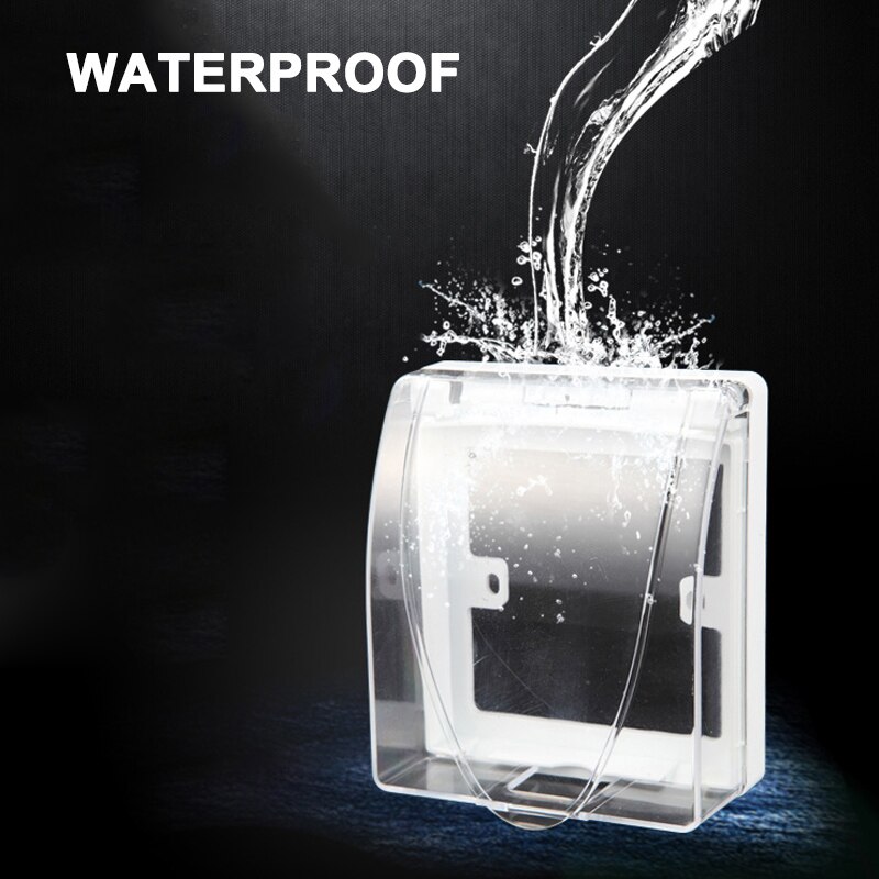 Plastic Switch Waterproof Cover Box Wall Light Socket Doorbell Flip Cap Cover for Home CLH@8