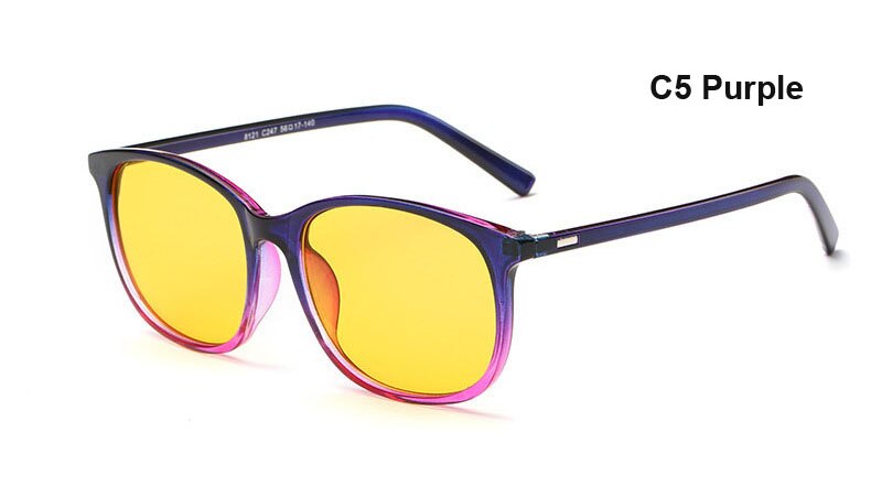 Gafas de protección contra radiación de ordenador para hombre y mujer gafas de lectura montura óptica antifatiga gafas de ordenador: C5purple