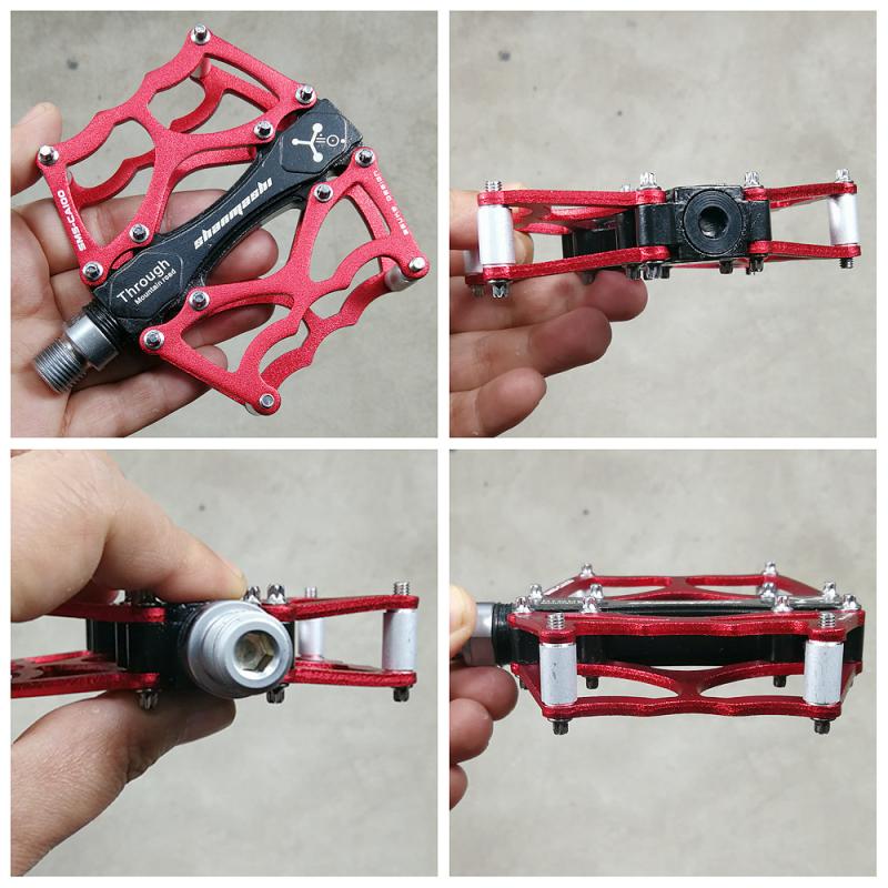 1 Pair Cycling Pedals Aluminum Bike Pedals Fixed Gear Mountain Bike Downhill Pedals Bearings Parts Anti-slip Bearing Pedal
