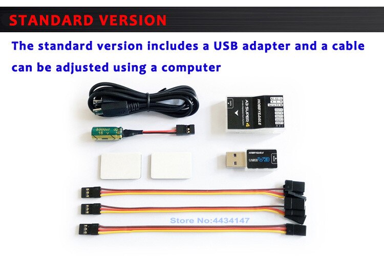 HobbyEagle A3 Super4 A3S4 Fixed Wing 6-axis Airplane Gyro stabilizer Flight Control balancer Programming card for RC Wing: Standard Edition