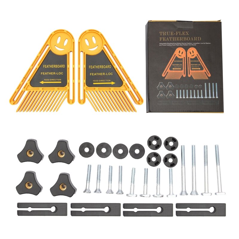 Multi-purpose Featherboard Safety Table Saw Push Block Kit Woodworking Engraving Machine Miter Gauge Slot DIY Tools: Y