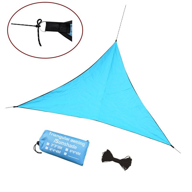 Triangle soleil abri auvent auvent abris Anti-UV soleil ombre voile imperméable tente bâche Portable en plein air Camping pique-nique tissu