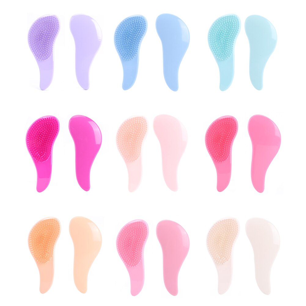 1Pcs Magic Handvat Kam Anti Statische Massage Hair Brush Tangle Ontwarren Douche Massage Haarborstel Kam Salon Hair Styling tool