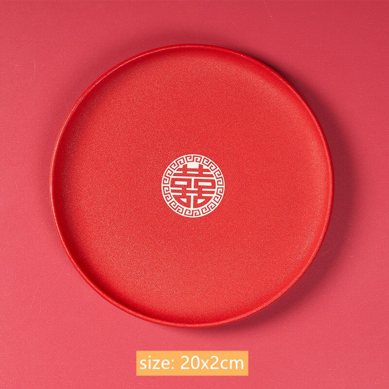 Chinese Ceramic Round Tea Tray Living Room Tea Table Accessories Household Tea Board Chahai Tradition Tea Set Supplies: C
