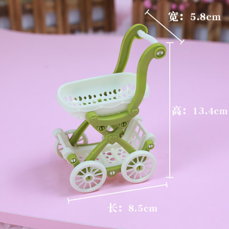 Mini Shopping Cart Salesman Sample For Kid Pretend Play Toy Dollhouse Decoration