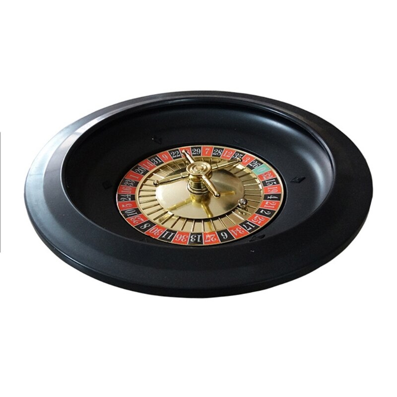 10 inch Roulette Game Set Casino Roulette with Table Cloth Poker Chips for Bar KTV Party Borad Game