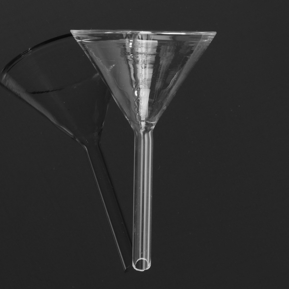 Kicute 1Pc Brand 60mm Transparent Glass Triangle Funnel Lab Glassware Laboraotry Chemistry Educational Stationery