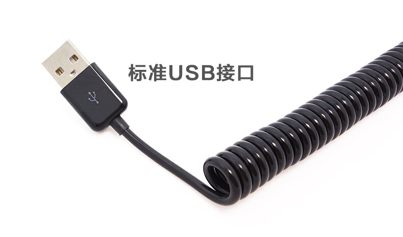 Retractable 90 degree usb micro usb kabel Charge USB to Micro USB Spring Cable Data Sync Charger Cord Coiled Cabo