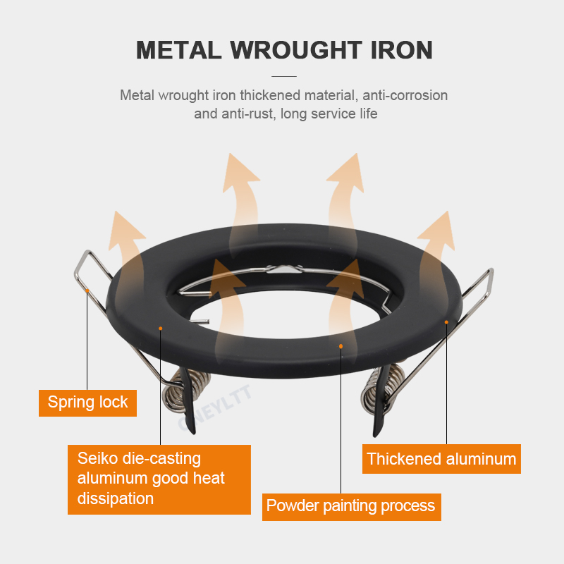 6 stks Down Light Frame Verzonken LED Plafondarmaturen Downlight GU10 MR16 Plafond Spot Verlichting Montage Armatuur