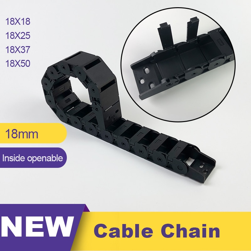 18x18 18x25 18x37 18x50 Plastic Chain Towline Cable Chain Drag Chain L 1 m 18*18 18*25 18*37 18*50