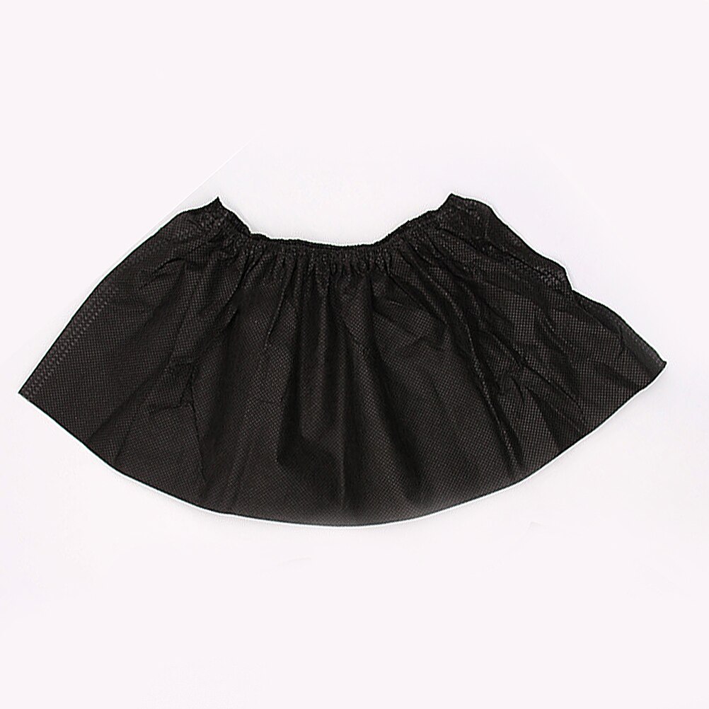 Cubierta de zapato desechable no tejida, 100 piezas, negra, gruesa, no tejida, antideslizante
