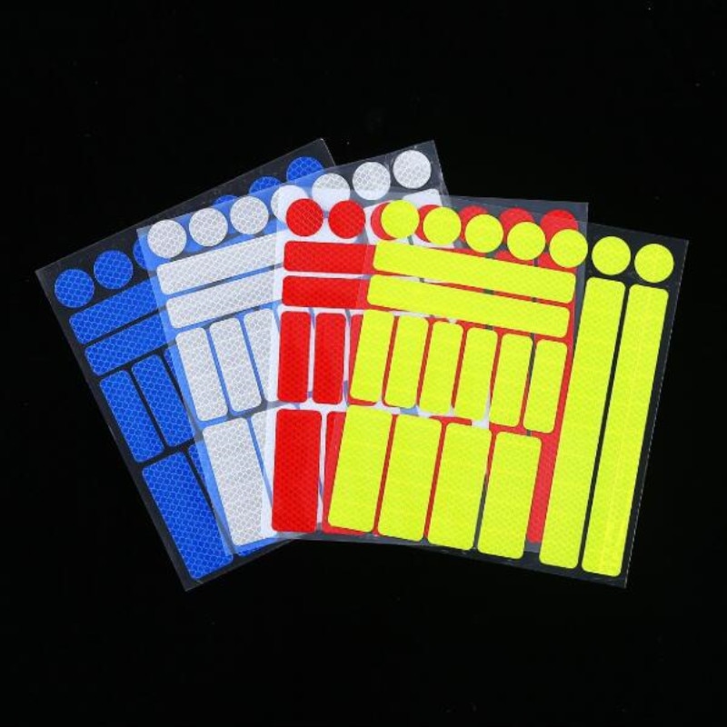 Reflecterende Stickers Voor Fiets Plakband Voor Fiets Veiligheid Wit Rood Geel Blauw Fiets Stickers Fiets Accessoires