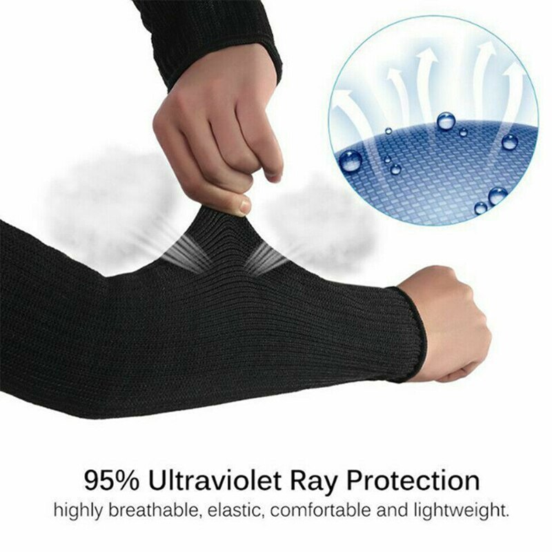 1 pair Cut-Resistant Sleeve Outdoor Work Safety Anti-cutting Arm Guard Protective Glove Arm Guard Protection