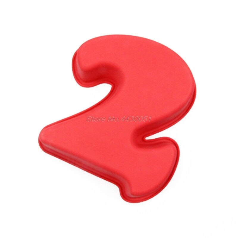 Grote siliconen cakevorm met cijfers verjaardag jubileum 0 1 2 3 4 5 6 7 8: 2
