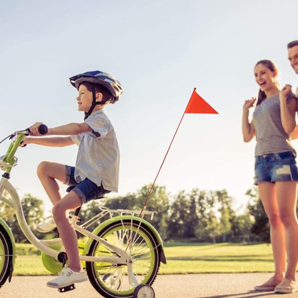 1.2M Veiligheid Vlag Driehoekige Fiets Kinderen Fiets Banner Met Montagebeugel Fietsen Draagbare Stofdicht Fietsen Onderdelen