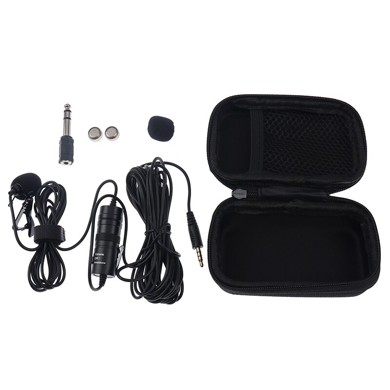 3.5mm Audio Video Record Microphone Recording Microphone Clip For Phone Chatting Video Meeting Song Recording Clip-on Microphone