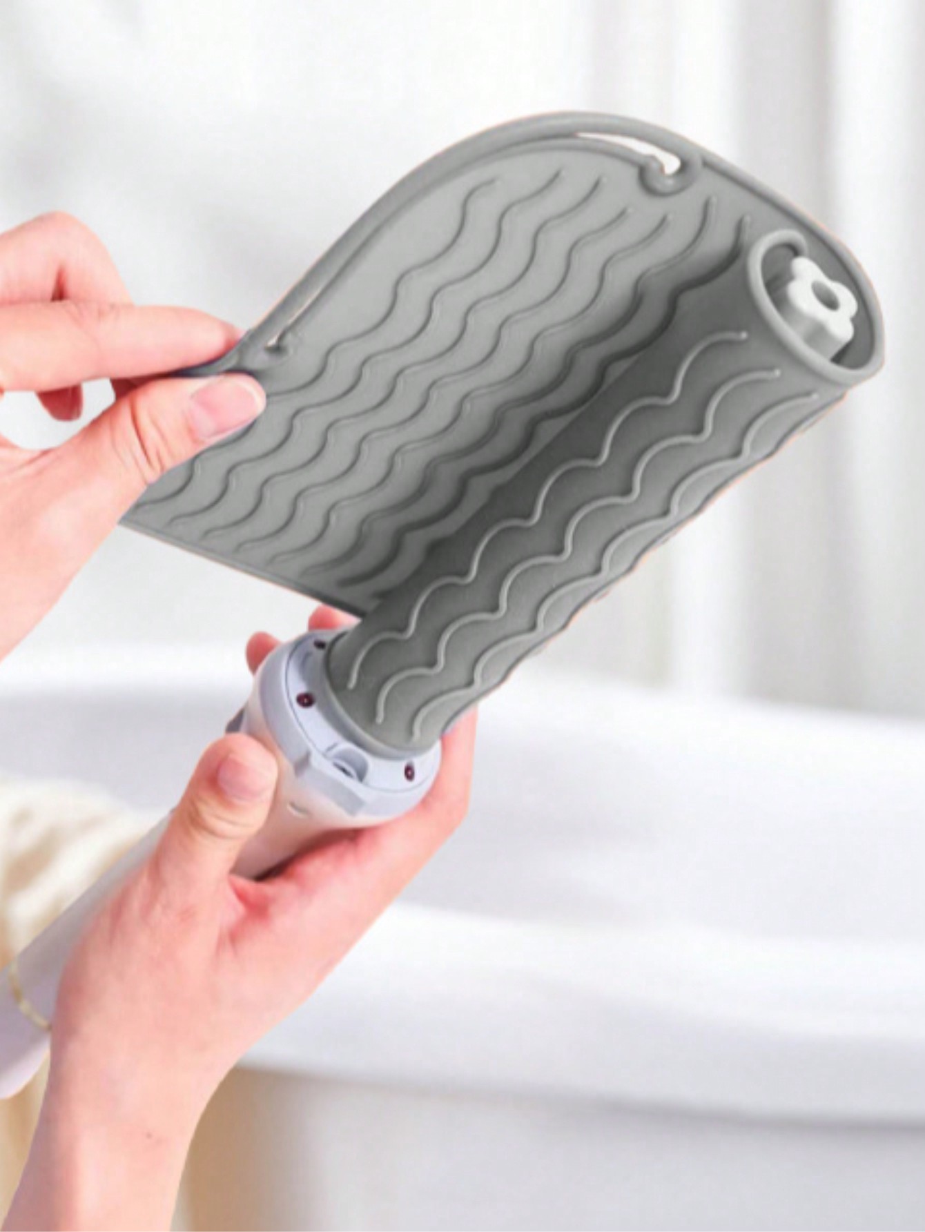 Tapis en Silicone résistant à la chaleur, grande taille, Portable, outils chauds de voyage, housse pour fer à friser, fer plat, lisseur de cheveux