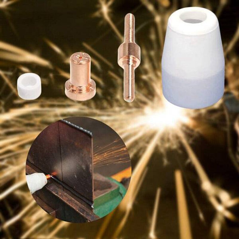 200Pcs PT-31 JG-40 WSD-LG40 Plasma Elektrode Tips Nozzle Uitgebreide Lijkwade Shield Cup Kit ForCUT50D 50 40 Plasma Cutter