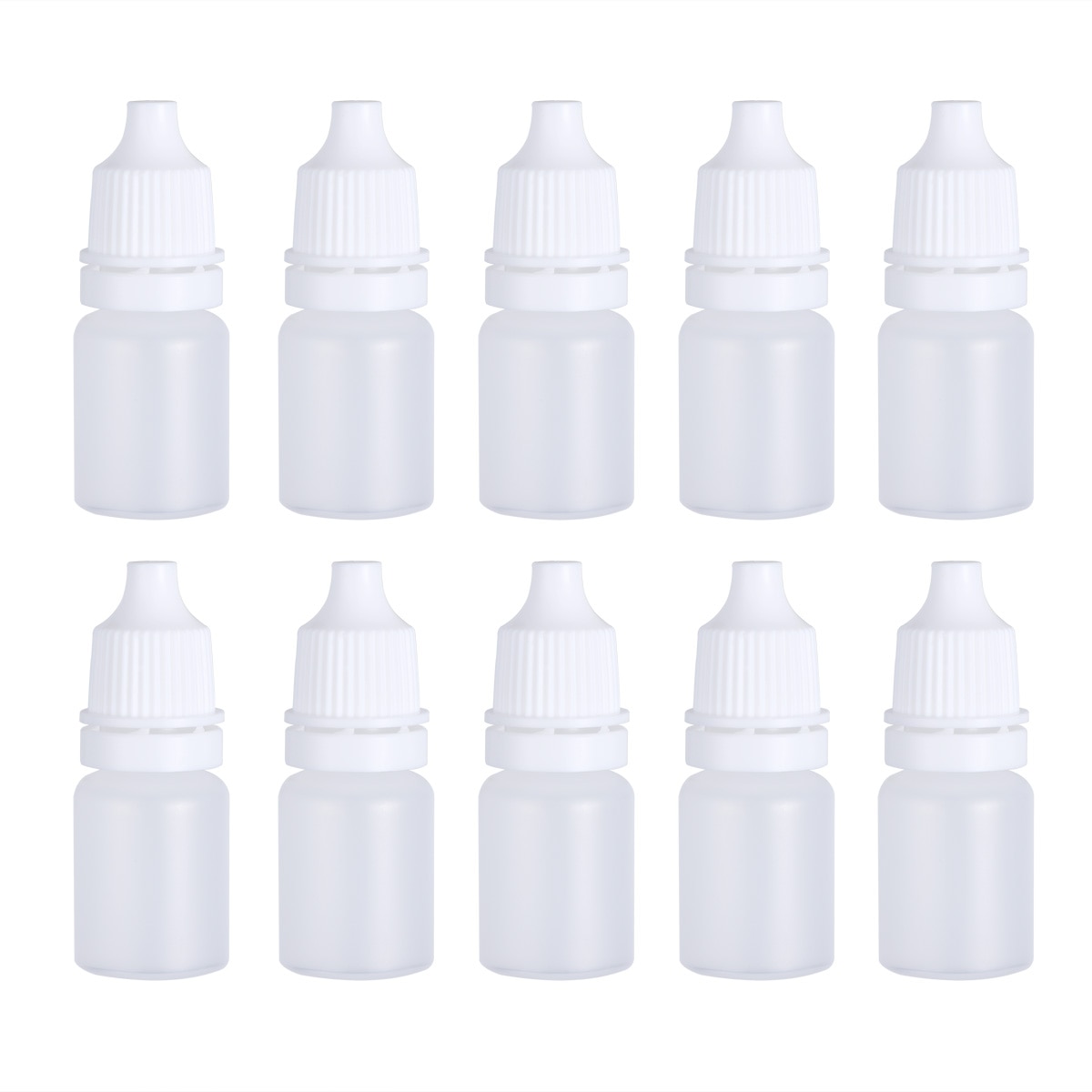 10 stuks 5/10ml lege plastic knijpflesjes druppelflesjes oogdruppelflesjes navulbare flesjes kleine flesjes: 10ml
