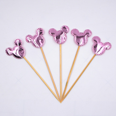 5 stk/pose fargerik stjerne hjerte krone gratulerer med dagen kake topper cupcake topper barn favoriserer bryllupsfest rekvisita hjemmedekorasjon: Pkmouse