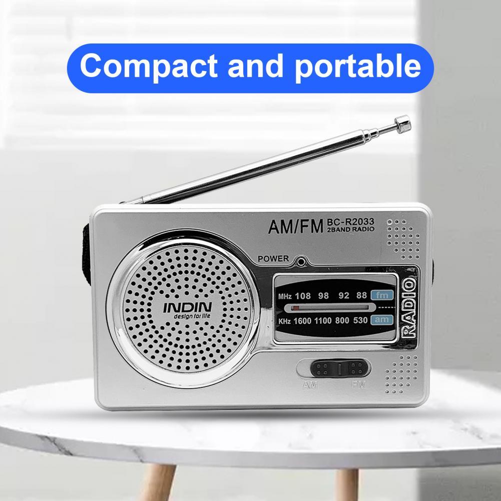 Lightweight Premium Portable AM FM Radio Built-in Speaker Portable Radio Retro for Indoor