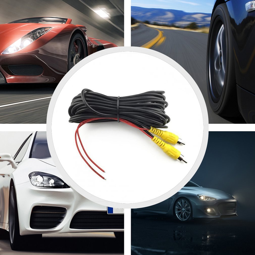 Car Rear View Camera Extension Line Automobile Rear View Back-up Reversing Camera Extension Cord Car DVR Assistance Line