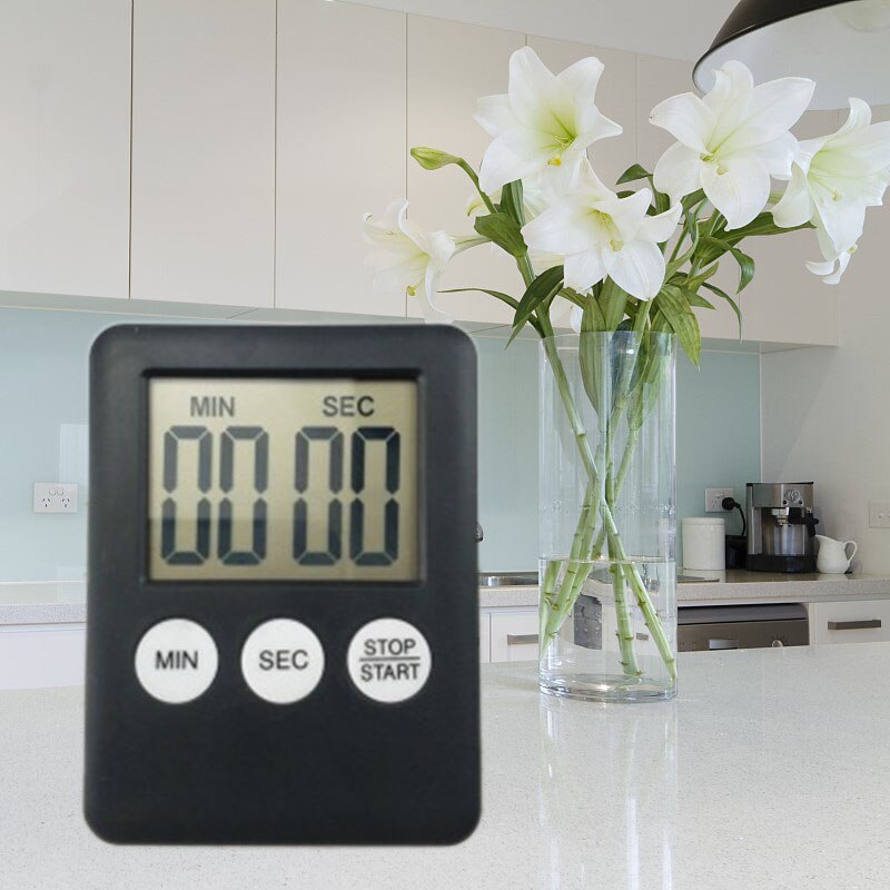Magnet Digital Kitchen Cooking Timers Square Digital Timer Count Up Countdown Alarm Droshipping LCD Screen Kitchen Timer: A