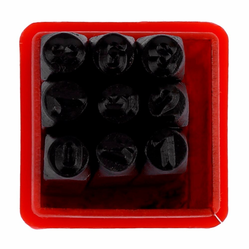 Number Stamp Punch Set Hardened Steel Metal Wood Leather Steel Punch Number Tool Leather Craft Stamp