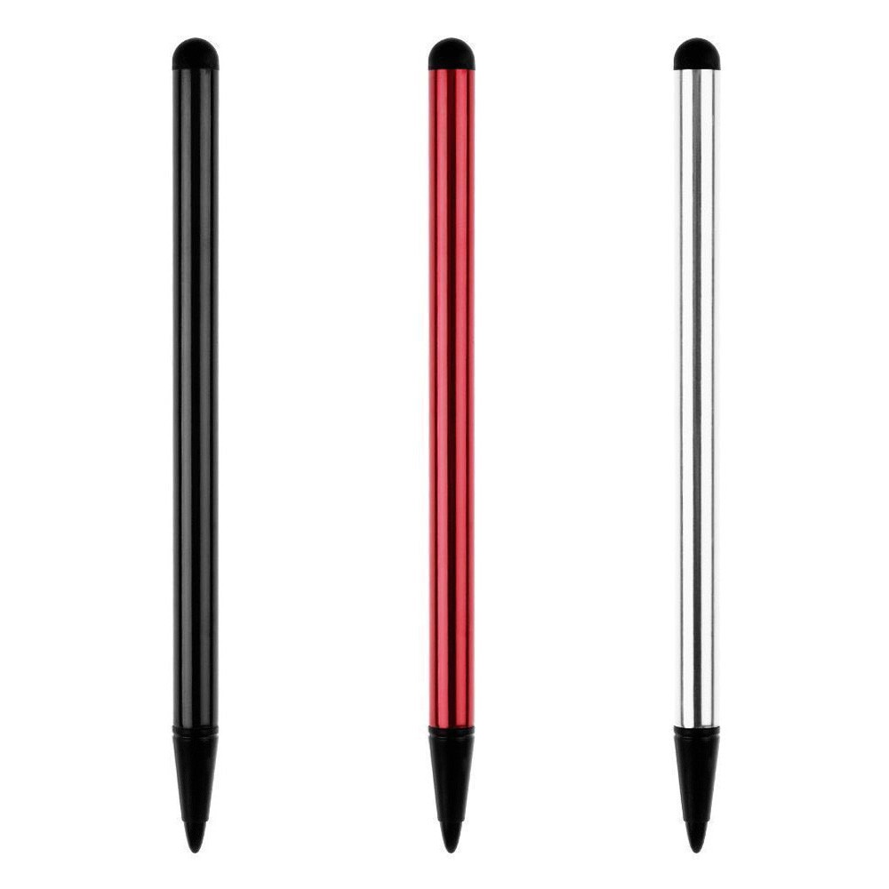 2021 novo 3 pçs caneta de tela de toque stylus universal para iphone ipad samsung tablet telefone prata preto vermelho tela toque caneta # sw