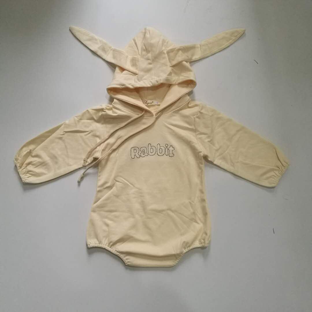 Baby bodysuits jongens en meisjes dragen katoenen kleding met lange mouwen en schetenwerende bovenkleding babymeisjeskleding: Beige / 12m