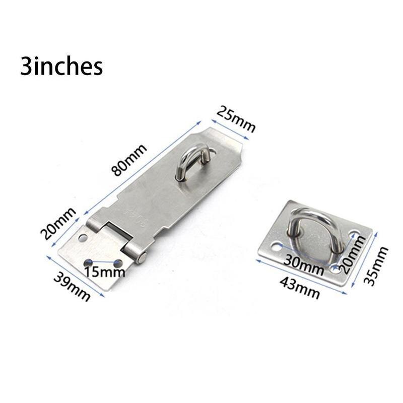 1pc Stainless Steel Door Buckle Hand Polished Chrome Safety Buckles Finish Bolts Fittings Thickened Door Door Anti-theft Lo R4L8: A