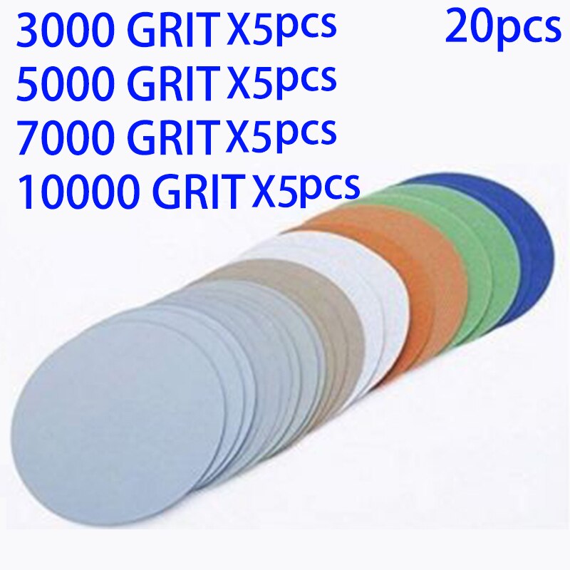 Spare Sanding Disc Accessories Set 3000-10000 Grit Polishing 3\\\\\\\\\\\\\\\" Grinding