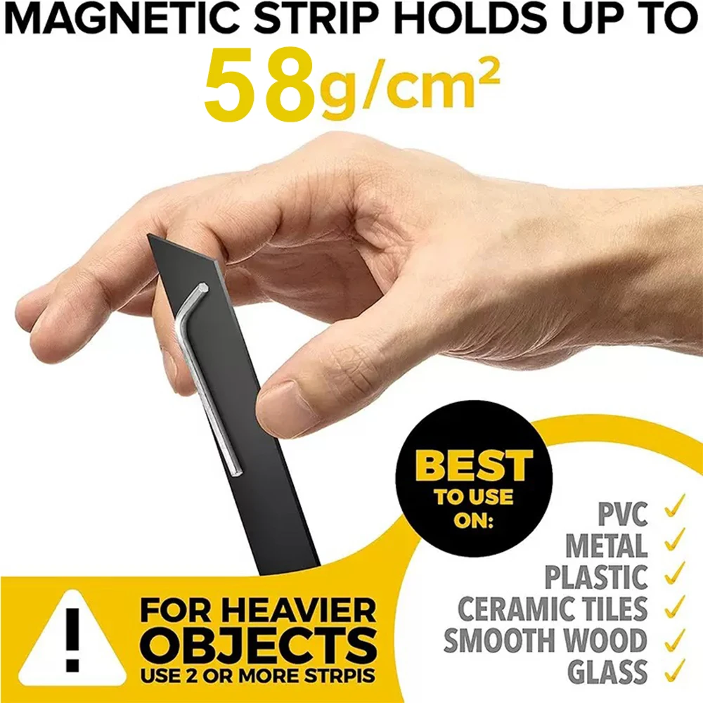 Flexible Magnet Strip Magnetic Rubber Tape Strong Self Adhesive Sticky Magnets Tapes for Fridge DIY Photo Poster Office Tools
