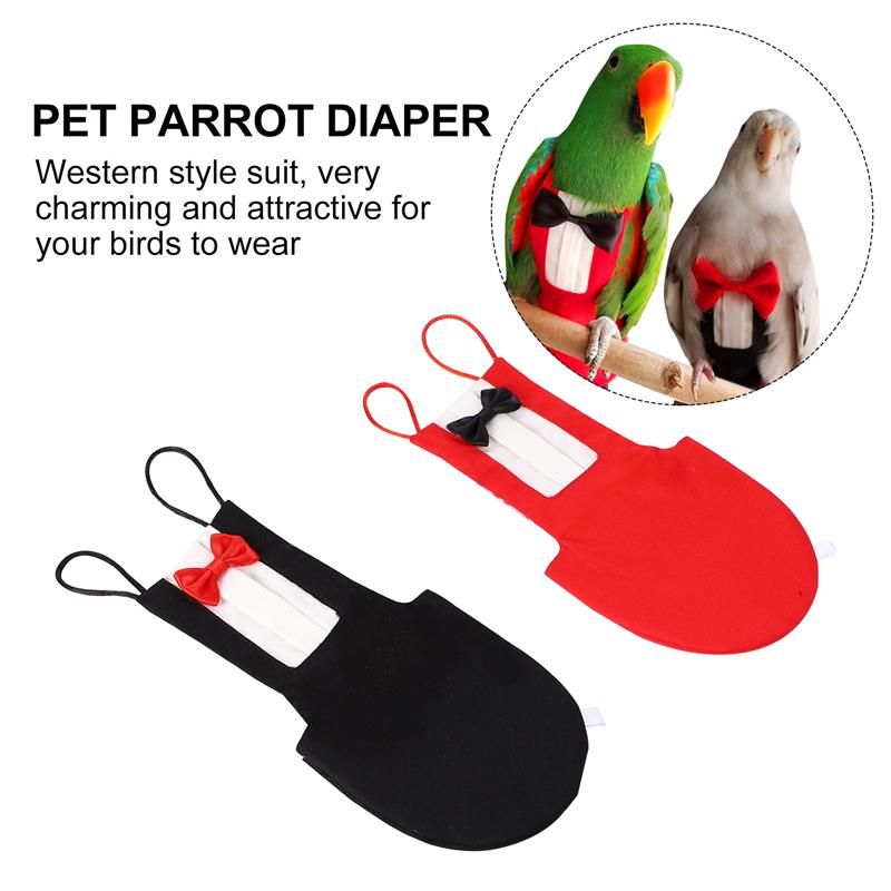 2 Stuks Pet Papegaai Luier Huisdier Vogel Luier Katoen Vlucht Pak Luier Nappy Huisdier Vogel Papegaai Kleding Vogel Grooming