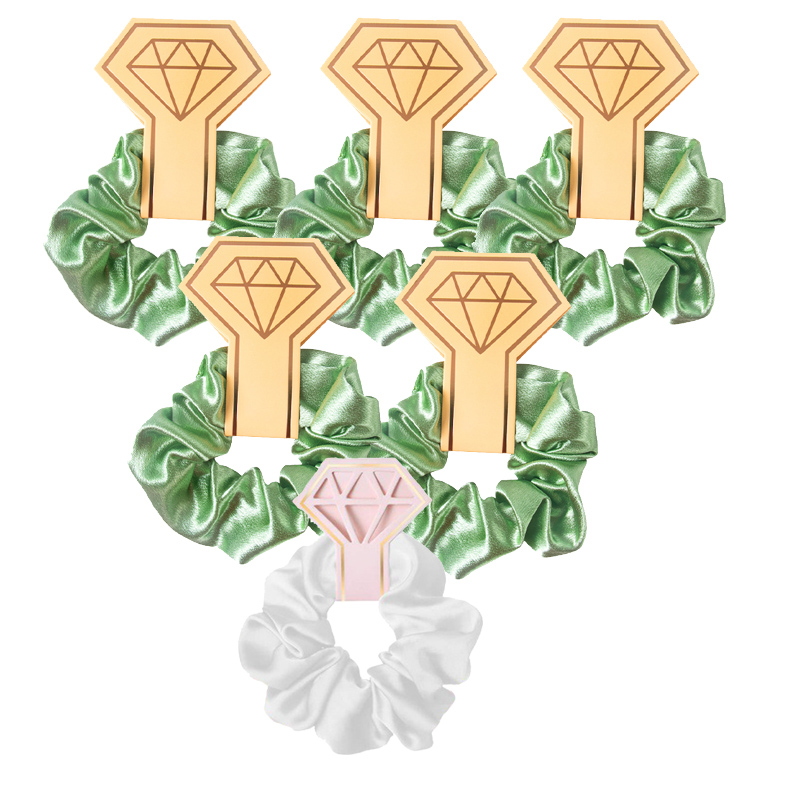 12/6 pezzi regali per damigelle d'onore di nozze cravatte per capelli da damigella d'onore nastri per occhiali da suola a forma di cuore addio al nubilato addio al nubilato bomboniere: Luce Verde