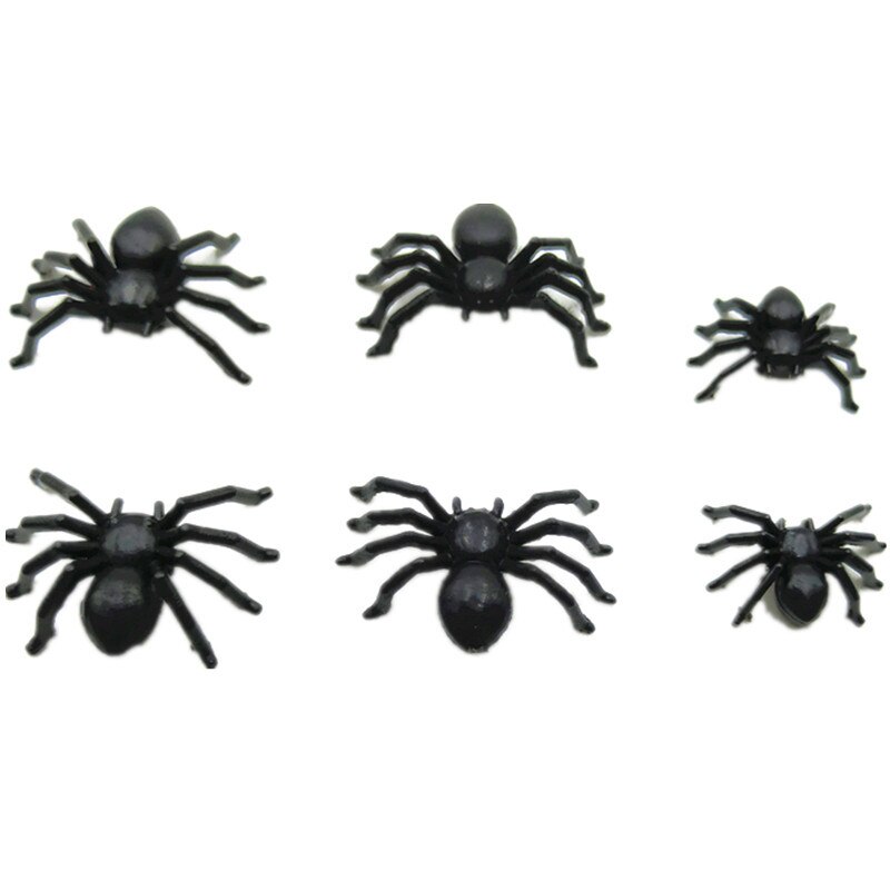 20/50pz di Halloween Decorativo Ragni incandescenza in buio Nero di Plastica ragno Giocattoli Halloween scherzo Realistico Puntelli NSV775