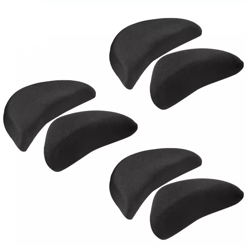 10 Uds. Almohadillas de esponja para el antepié, almohadillas de ajuste para reducir el tamaño del zapato, alivio del dolor, plantillas de relleno de tacón alto, almohadilla para el enchufe del dedo del pie del antepié: Gris