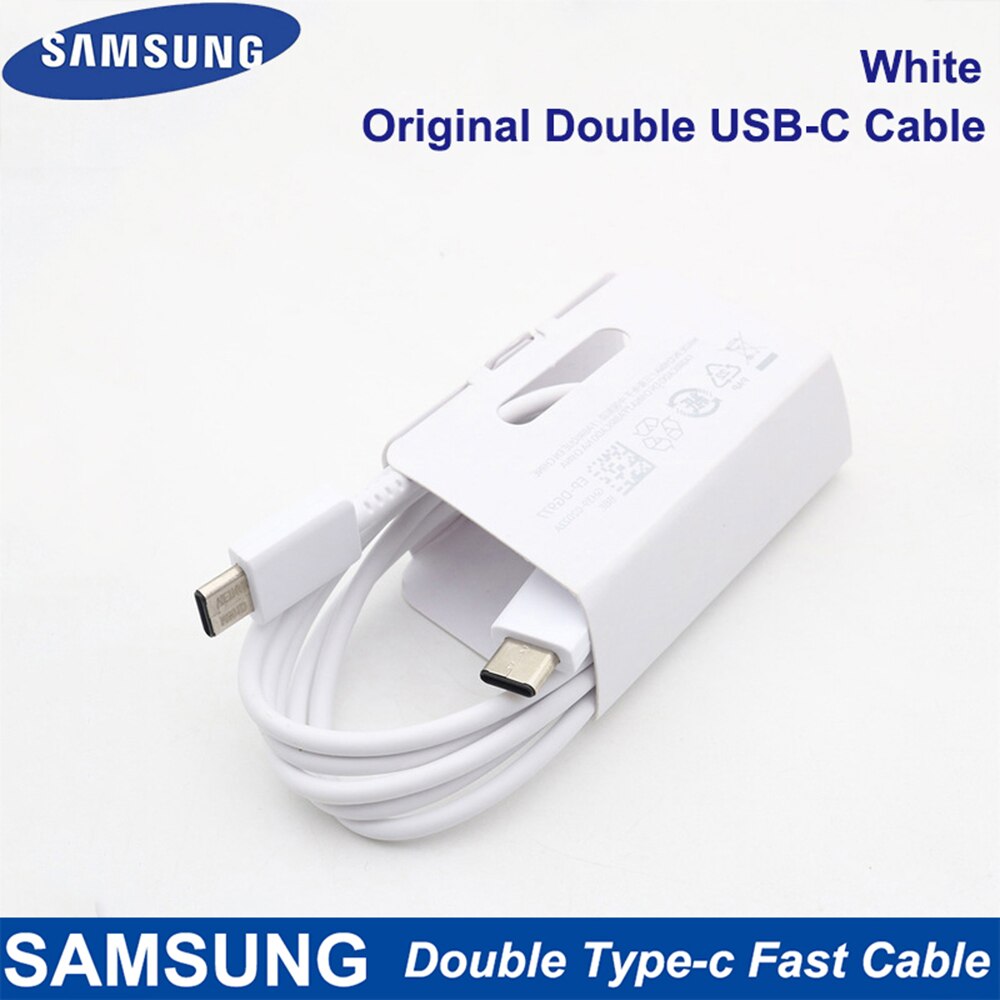 Original Samsung Note 20 Ultra 25W Charger Surper Fast Charge USB Type C Pd PPS Quick Charging For Galaxy Note 20 10 S21 S20 5G: Only White Cable