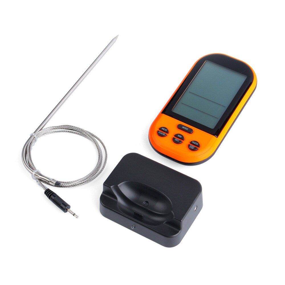 Wireless Remote Oven And Grill Meat Steak Cooking Remote Kitchen Thermometer And Timer With Probe Digital BBQ Thermometer Timer