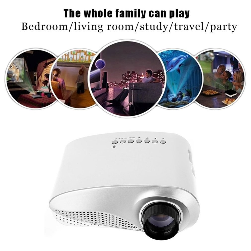 Rigal-miniproyector Led Rd802 Draagbare para cine en casa, con proyector Lcd, Usb/vga/hdmi, tipo de dibujos animados, para películas y vídeos, Rd-802