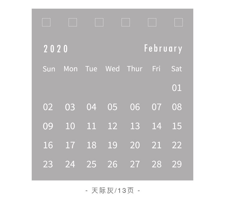 2020 novo calendário de parede calendário 365 dias contagem regressiva calendário novo chegam: Grey