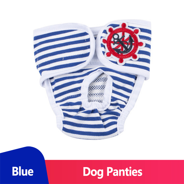 Couches pour chiens femelles, sous-vêtements menstruels, culotte pour chiens Tech de Terek, culottes hygiéniques réutilisables pour protection des chiens: Blue / M