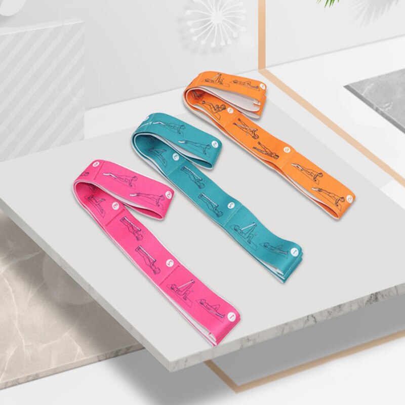 Gymnastik vuxen latin träningsband pilates yoga stretch motståndsband fitness elastiskt band rosa röd