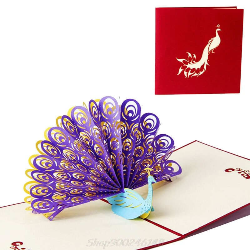 25 Styles 3D Pop UP Greeting Card Cat Box Animal Christmas Thanksgiving Birthday Handmade Jy16 20: 23