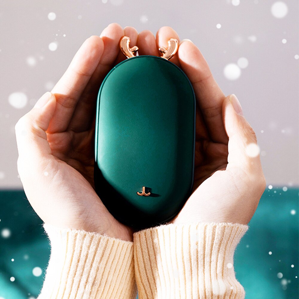 Ogrzewacz dłoni 2 w 1 przenośny moc Bank USB akumulator elektryczny ogrzewacz dłoni inteligentna stała temperatura 5200mAh