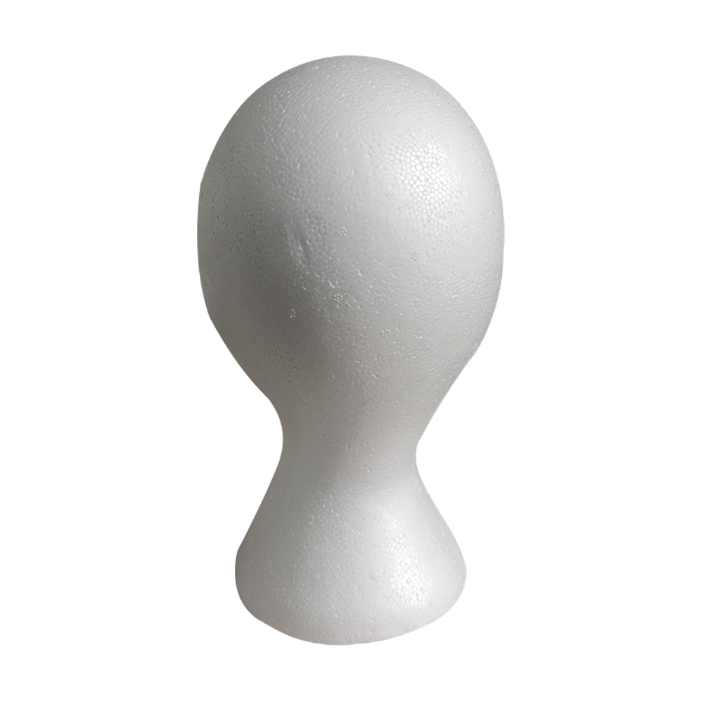 Vrouwelijke Witte Doorbuiging Hoofd Polystyreen Piepschuim Foam Hoofd Model Stand Pruik Haar Hoed Headset Mannequin Hoofd Display Stand Rack