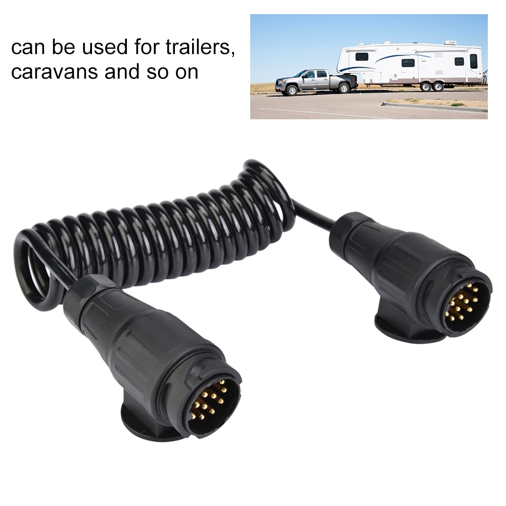 Europa 13 Pin Trailer Plug Bedrading Lente Kabel Connector Adapter voor Trailer Caravan om power trailer of caravan verlichting