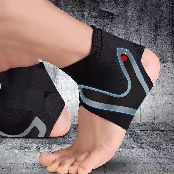 1Pc Sport Enkelbrace Fitness Gym Enkel Ondersteuning Gear Elastische Voet Gewichten Wraps Protector Benen Power Gewichtheffen: L Right foot