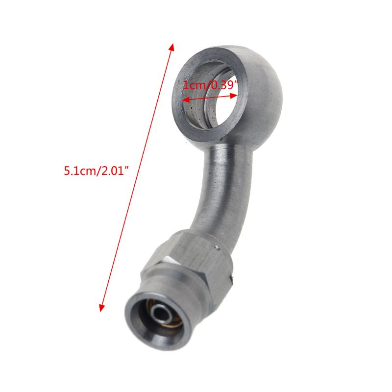 AN-3 to M10 Metric 10mm 45 Degree Stainless Steel Brake Hose Fitting X6HF