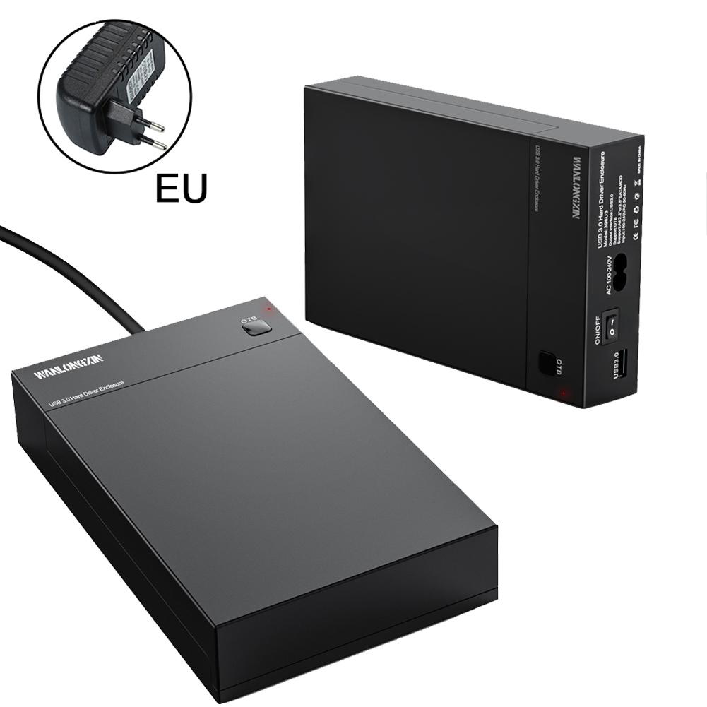 USB 3.0 2,5 zoll/3,5 zoll SATA HDD Gehäbenutzen Externe festplatte Kasten Unterstützung UASP 10TB fahrer OTB eins berühren Sicherung: EU